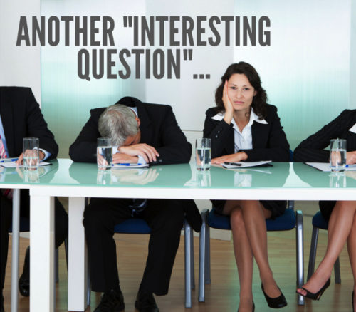 Another interesting question – IamBackatWork