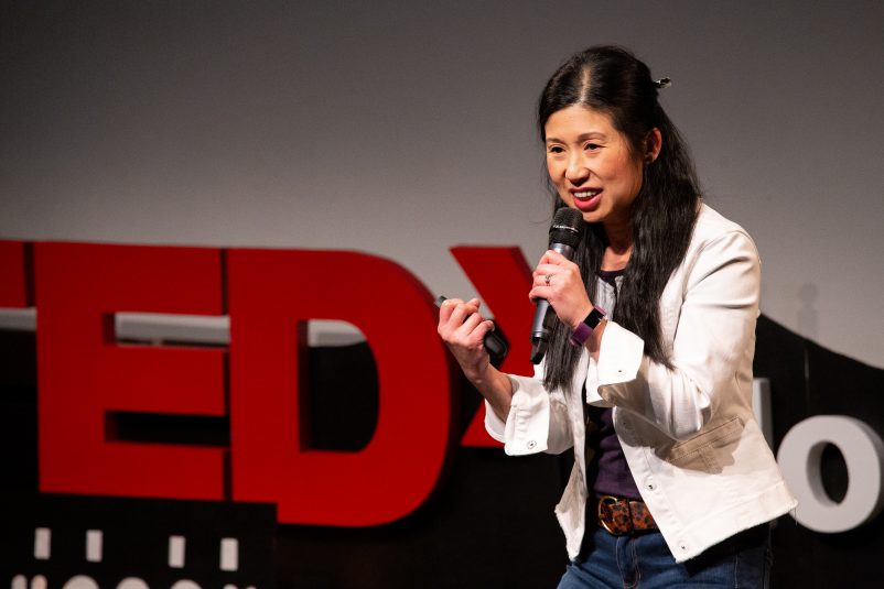 Mary Cheyne talking at TEDx 